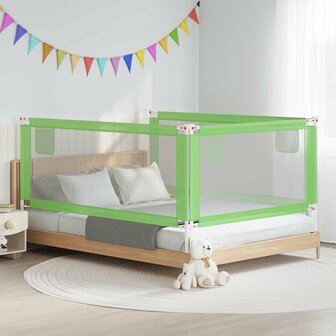 Bedhekje peuter 200x25 cm stof groen 1