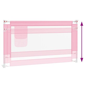 Bedhekje peuter 150x25 cm stof roze 6