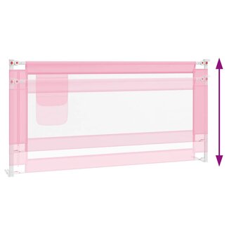 Bedhekje peuter 180x25 cm stof roze 6