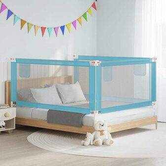 Bedhekje peuter 180x25 cm stof blauw 1
