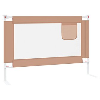 Bedhekje peuter 100x25 cm stof taupe 5
