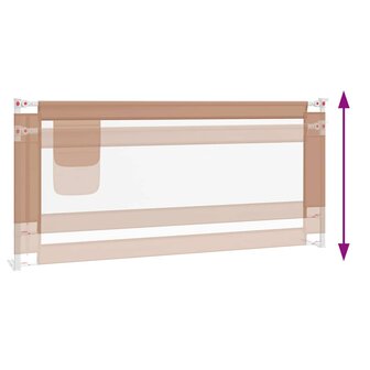 Bedhekje peuter 200x25 cm stof taupe 6
