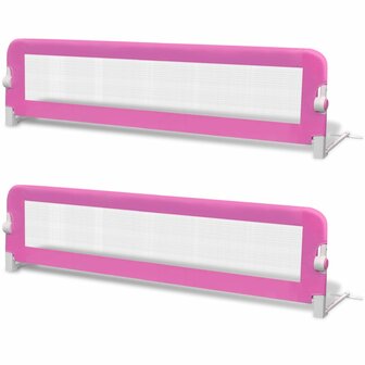 Kinderbedhekjes 2 st 150x42 cm roze  2