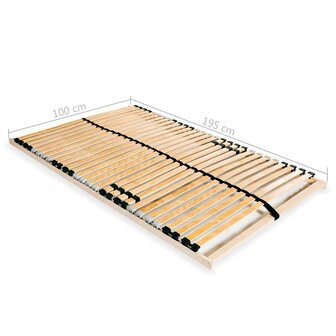 Lattenbodem met 28 latten 7 zones 100x200 cm 8