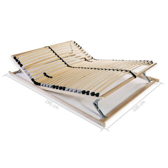Lattenbodem met 28 latten 7 zones 100x200 cm 9