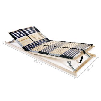 Lattenbodem met 42 latten 7 zones 90x200 cm 9