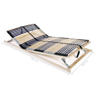 Lattenbodem met 42 latten 7 zones 140x200 cm 9