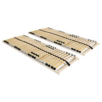 Lattenbodems 2 st met 28 latten 7 zones 70x200 cm 1