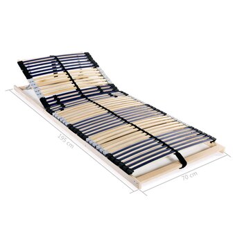 Lattenbodems 2 st met 42 latten 7 zones 70x200 cm 7