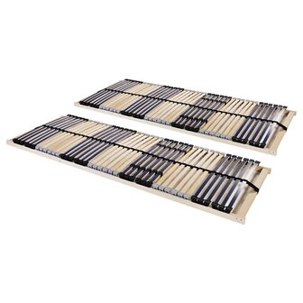 Lattenbodems 2 st met 42 latten 7 zones 90x200 cm 1