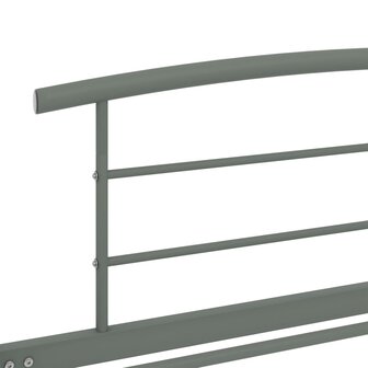 Bedframe metaal grijs 90x200 cm 5