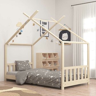 Kinderbedframe massief grenenhout 80x160 cm 1