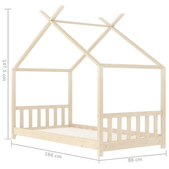 Kinderbedframe massief grenenhout 80x160 cm 9