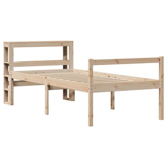 Seniorenbed met hoofdbord massief grenenhout 75x190 cm 3