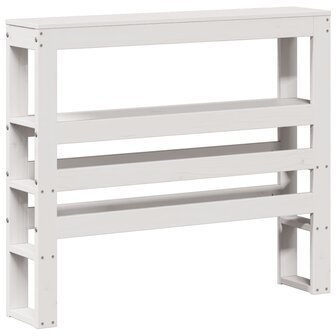 Seniorenbed met hoofdbord massief grenenhout wit 75x190 cm 6