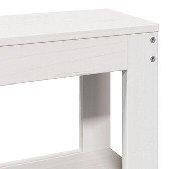 Seniorenbed met hoofdbord massief grenenhout wit 120x190 cm 10