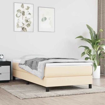 Boxspring bed 80x200 cm stof cr&egrave;mekleurig 1