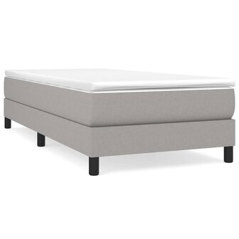 Boxspring bed 90x200 cm stof lichtgrijs 2