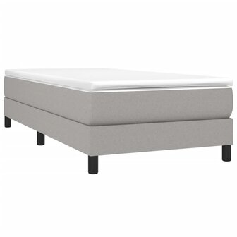 Boxspring bed 100x200 cm stof lichtgrijs 3