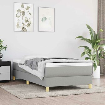 Boxspring bed 80x200 cm stof lichtgrijs 1