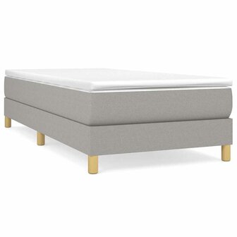 Boxspring bed 80x200 cm stof lichtgrijs 2