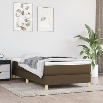 Boxspring bed 100x200 cm stof donkerbruin 1