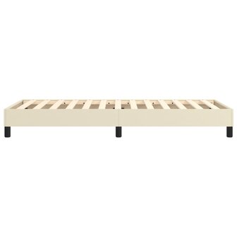 Boxspring bed kunstleer cr&egrave;mekleurig 80x200 cm 6