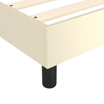 Boxspring bed kunstleer cr&egrave;mekleurig 80x200 cm 7