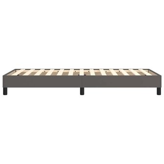 Boxspring bed kunstleer grijs 80x200 cm 6
