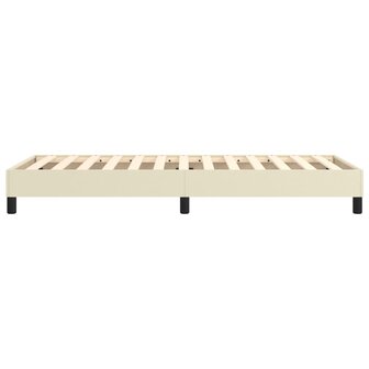 Boxspring bed kunstleer cr&egrave;mekleurig 90x190 cm 6