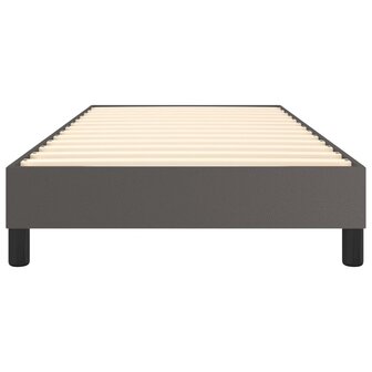 Boxspring bed kunstleer grijs 90x190 cm 5