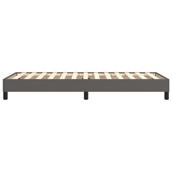 Boxspring bed kunstleer grijs 90x190 cm 6