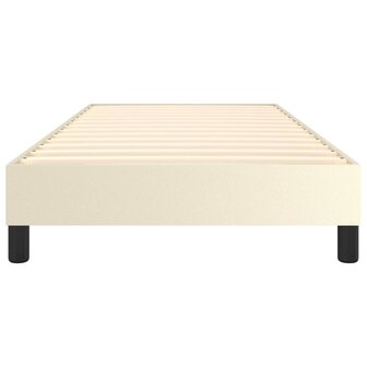 Boxspring bed kunstleer cr&egrave;mekleurig 90x200 cm 5