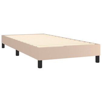 Boxspring bed kunstleer cappuccinokleurig 90x200 cm 4