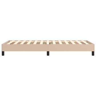 Boxspring bed kunstleer cappuccinokleurig 100x200 cm 6
