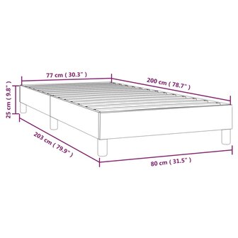 Boxspring bed 80x200 cm fluweel lichtgrijs 9