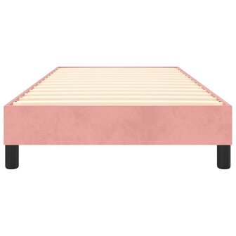 Boxspring bed fluweel roze 90x190 cm 5