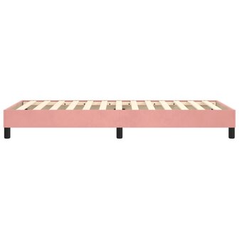 Boxspring bed fluweel roze 90x190 cm 6