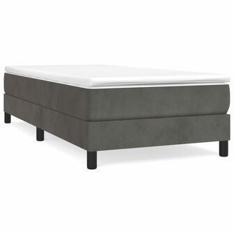 Boxspring bed 90x200 cm fluweel donkergrijs 2