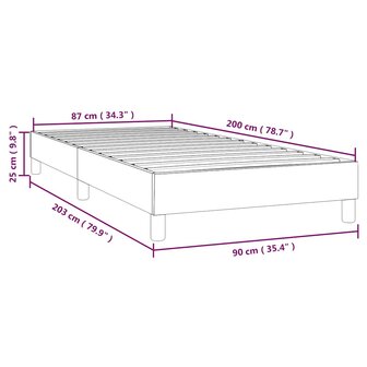 Boxspring bed 90x200 cm fluweel donkergroen 9