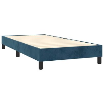 Boxspring bed 90x200 cm fluweel donkerblauw 4