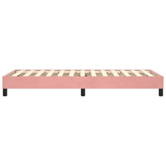 Boxspring bed fluweel roze 90x200 cm 6