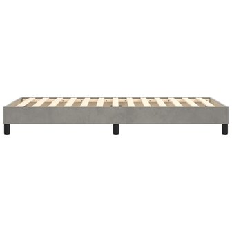Boxspring bed 100x200 cm fluweel lichtgrijs 6