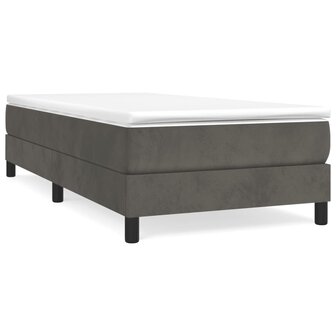 Boxspring bed 100x200 cm fluweel donkergrijs 2
