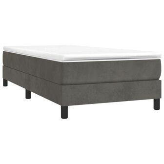 Boxspring bed 100x200 cm fluweel donkergrijs 3