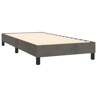 Boxspring bed 100x200 cm fluweel donkergrijs 4