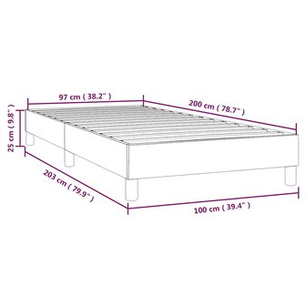 Boxspring bed 100x200 cm fluweel donkerblauw 9