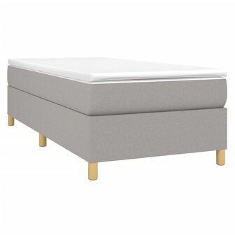 Boxspring bed 90x190 cm stof lichtgrijs 3