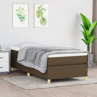 Boxspring bed 90x190 cm stof donkerbruin 1