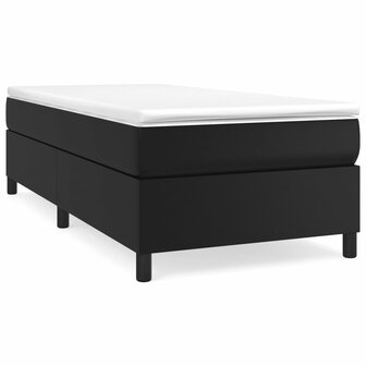 Boxspring bed kunstleer zwart 80x200 cm 2